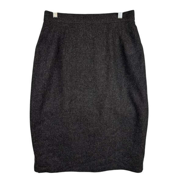 Panther Dresses & Skirts - Vtg Panther 100% Wool Womens Sz 10 Gray Pencil Skirt Lined Midi Academia‎ Preppy